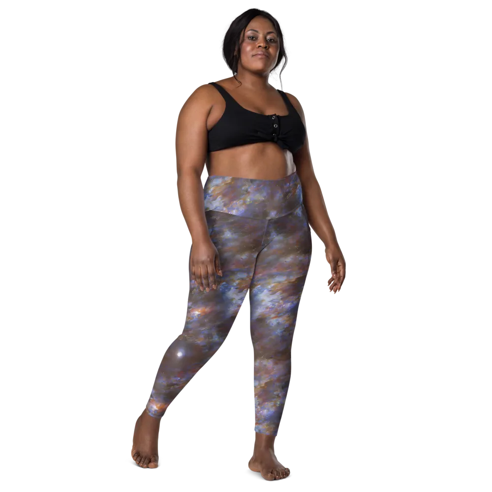 Nebula Brushfire on Leggings with Pockets — Front