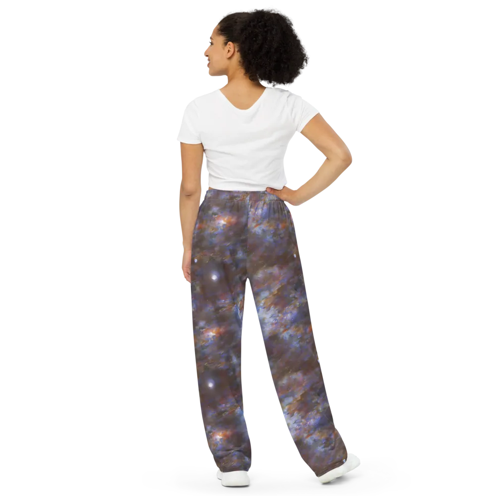 Nebula Brushfire on Wide-Leg Pants — Back