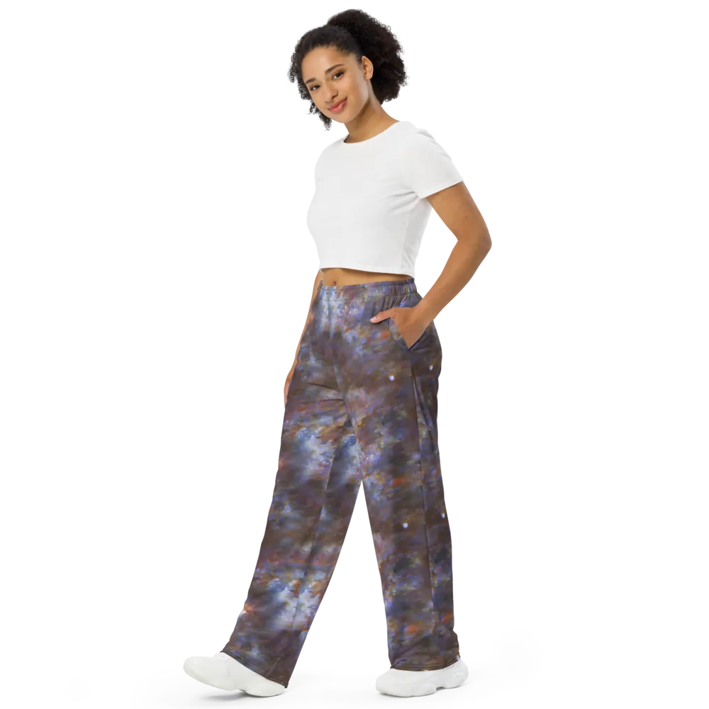 Nebula Brushfire on Wide-Leg Pants — Left Front