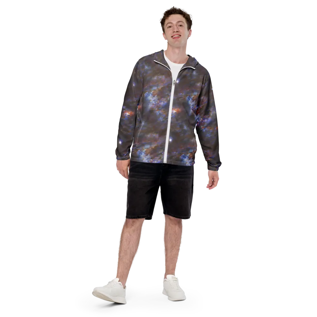 Nebula Brushfire on Men's Windbreaker — Front