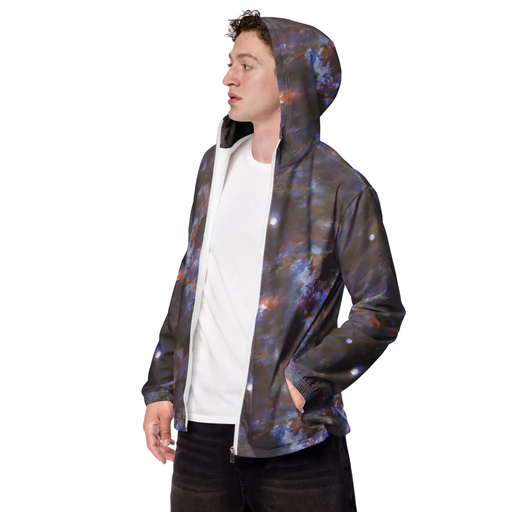 Nebula Brushfire on Men's Windbreaker — Left Front
