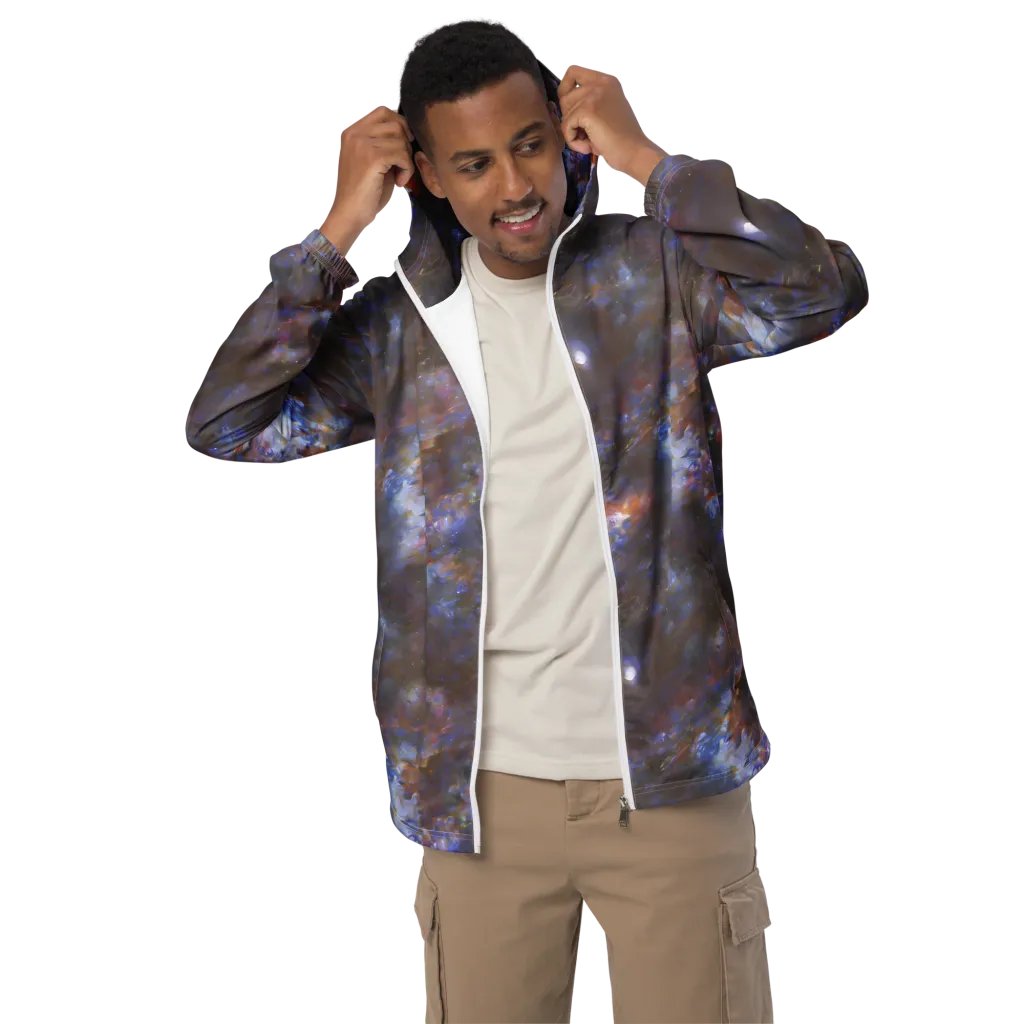 Nebula Brushfire on Men's Windbreaker — Front