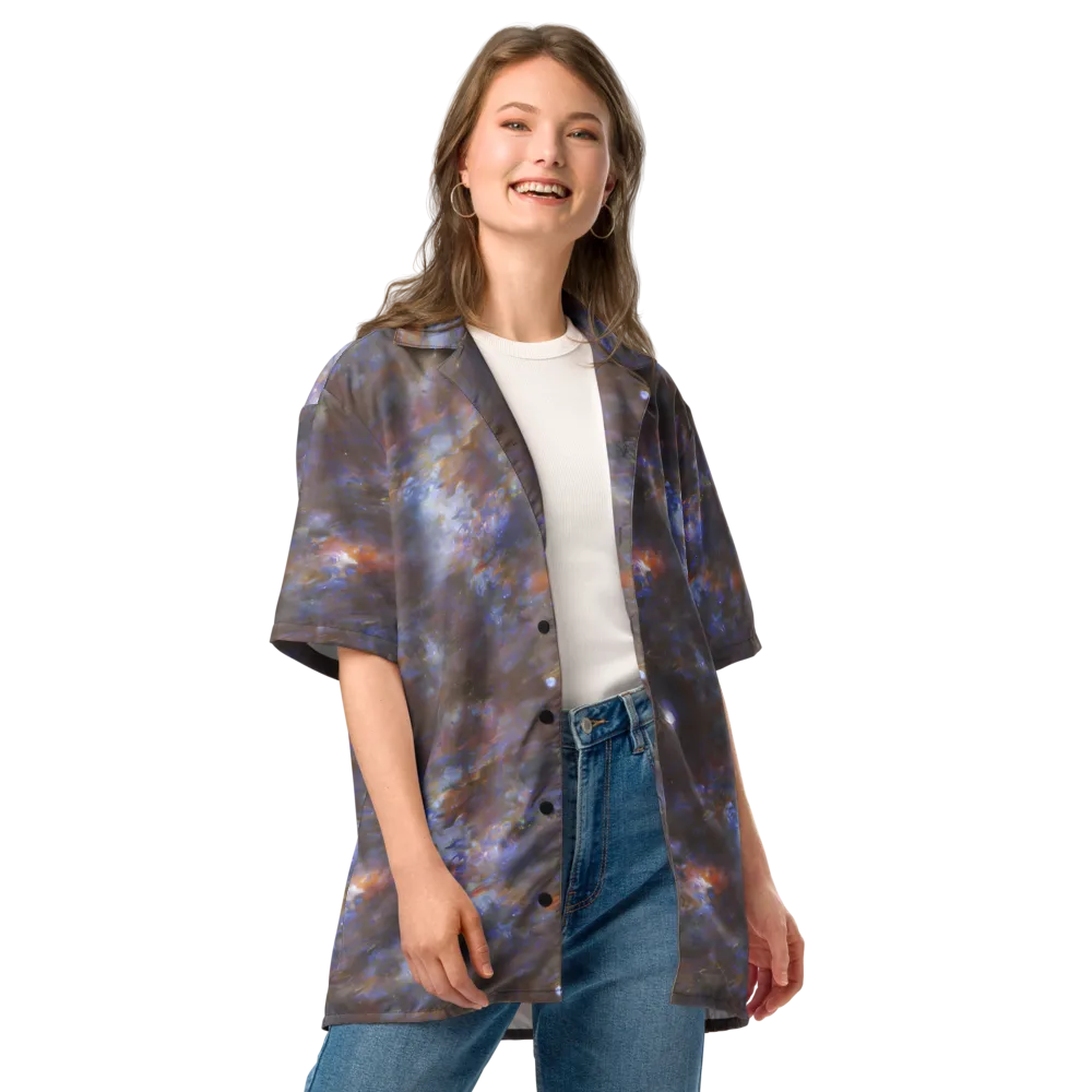 Nebula Brushfire on Button Shirt — Front