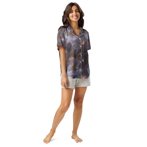 Nebula Brushfire on a Women's Short Sleeve Pajama Top
