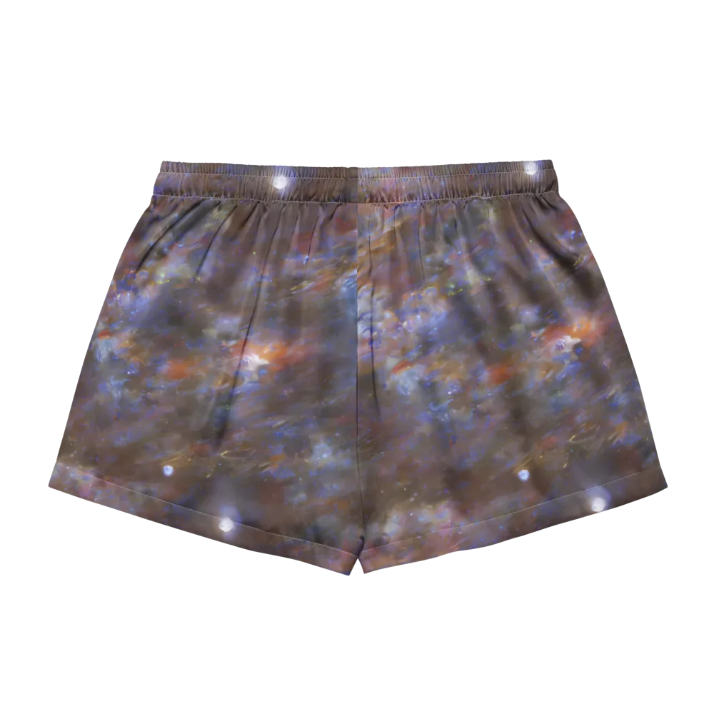 Nebula Brushfire on Women's Pajama Shorts — Back