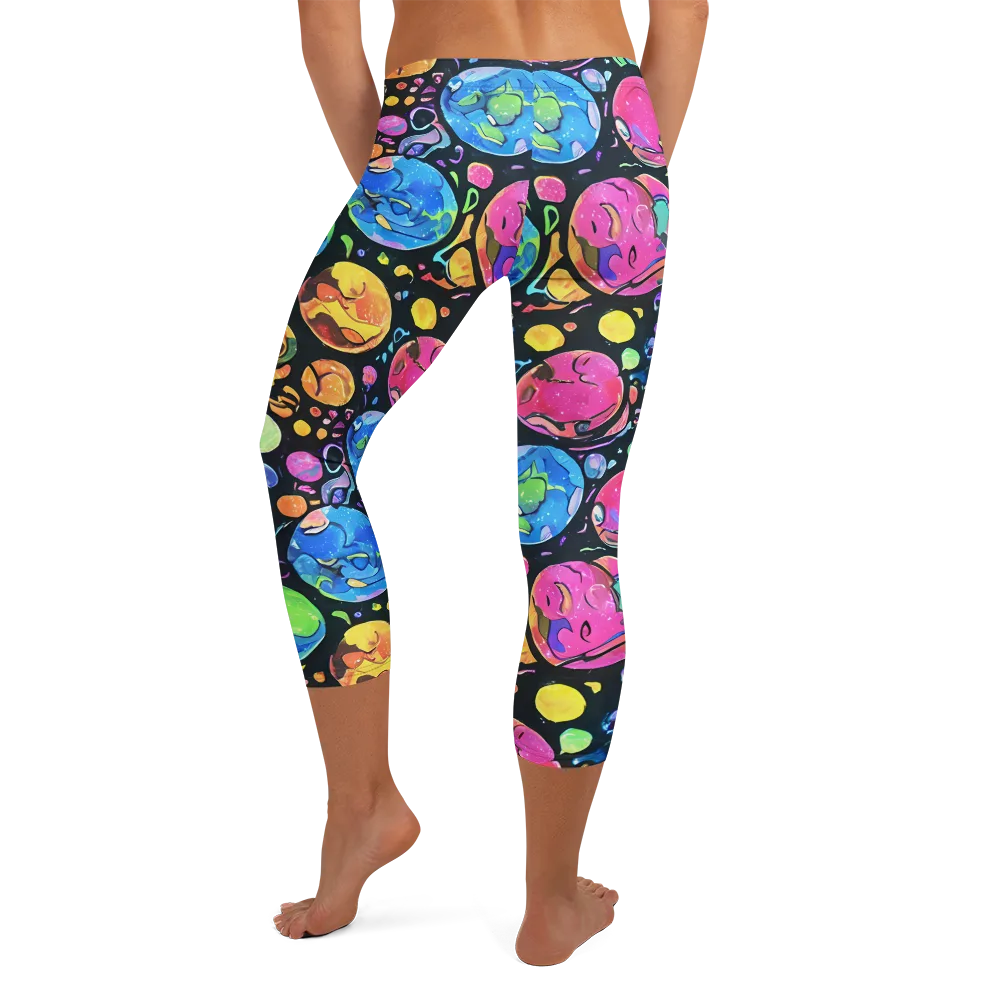 Planet Playground on Capri Leggings — Back