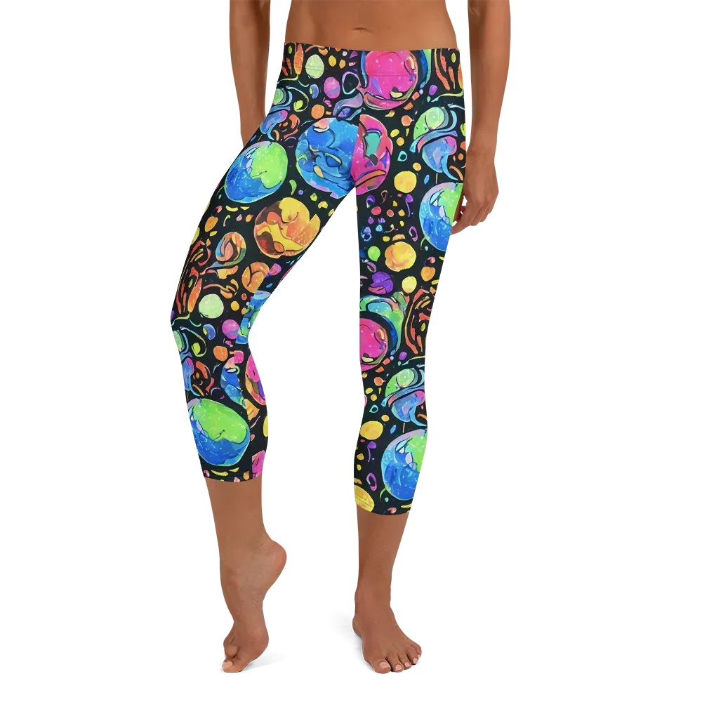 Planet Playground on Capri Leggings — Front