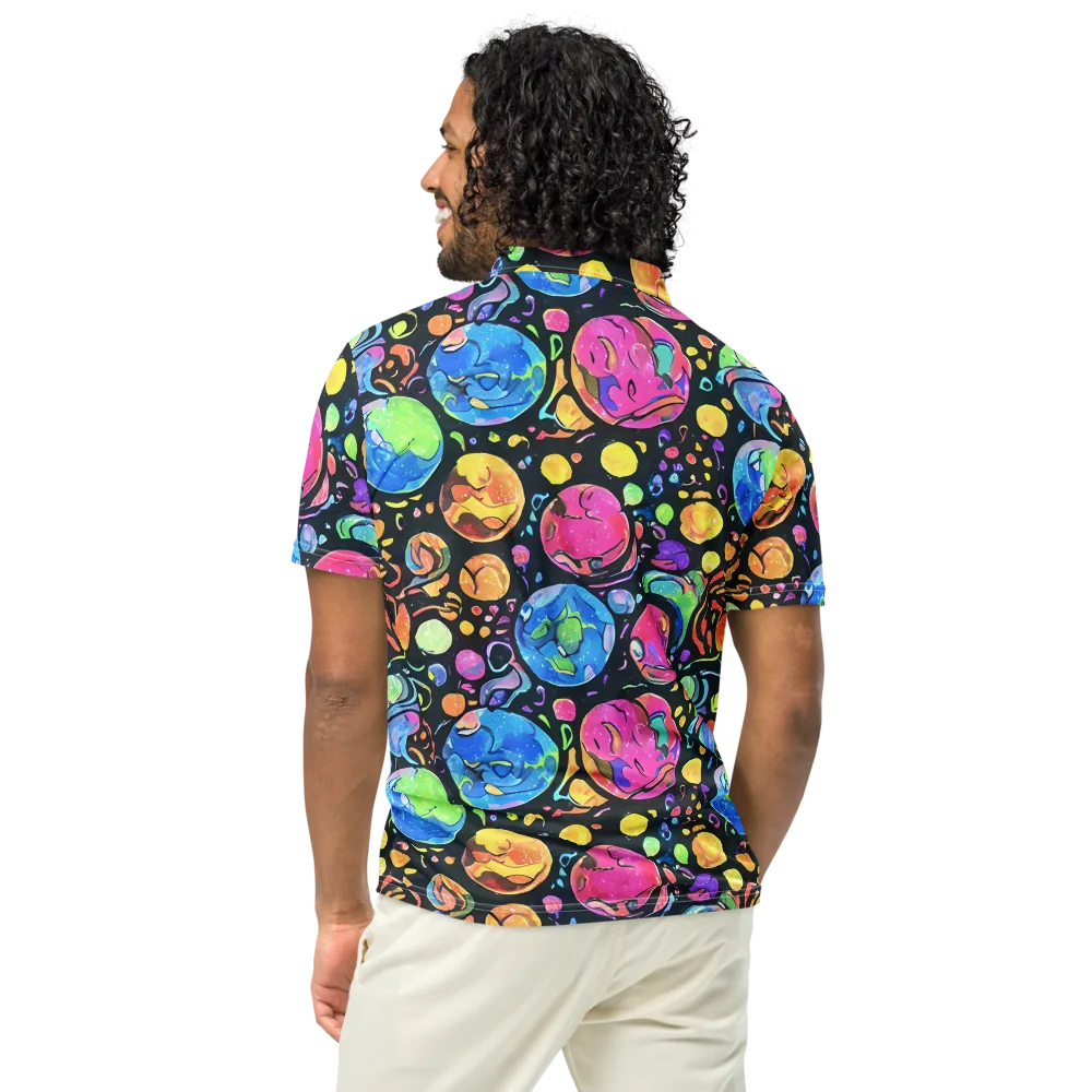 Planet Playground on Men's Slim Fit Polo Shirt — Back