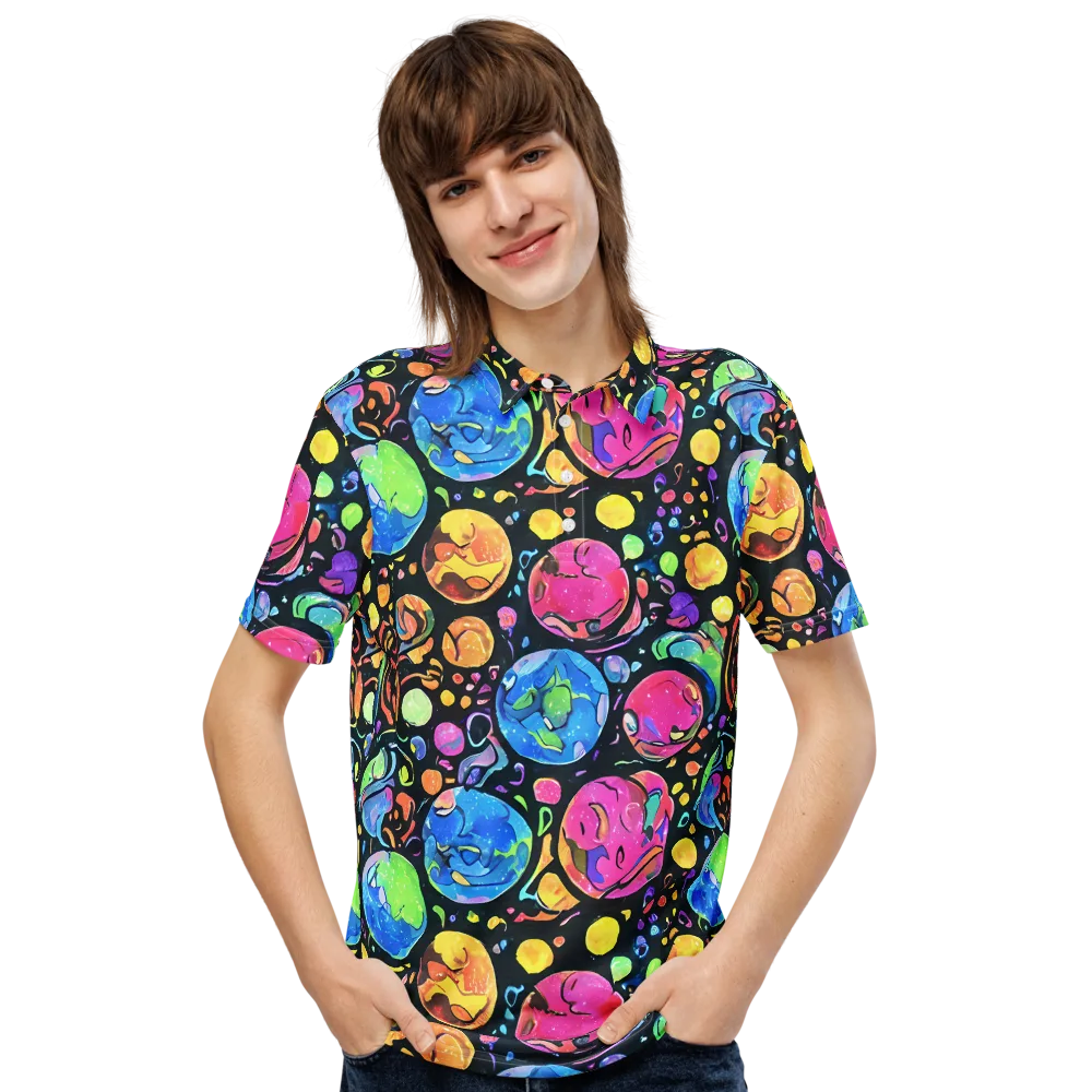 Planet Playground on Men's Slim Fit Polo Shirt — Front