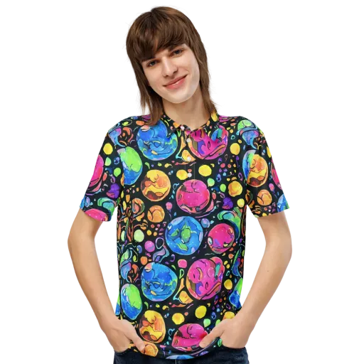 Planet Playground on a Men's Slim Fit Polo Shirt