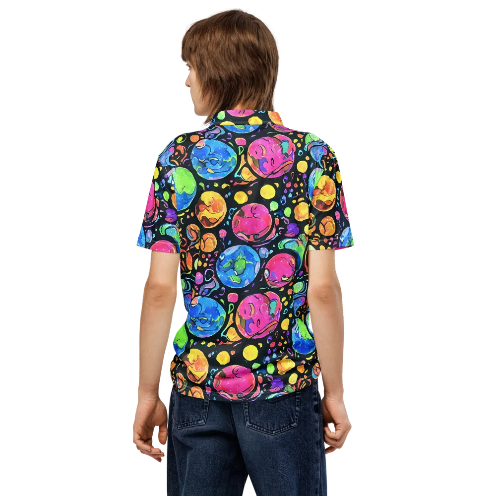 Planet Playground on Men's Slim Fit Polo Shirt — Back