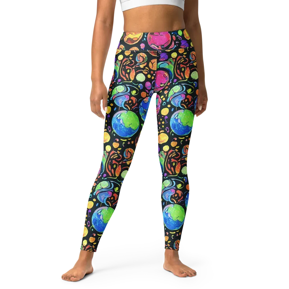 Planet Playground on Yoga Leggings — Front