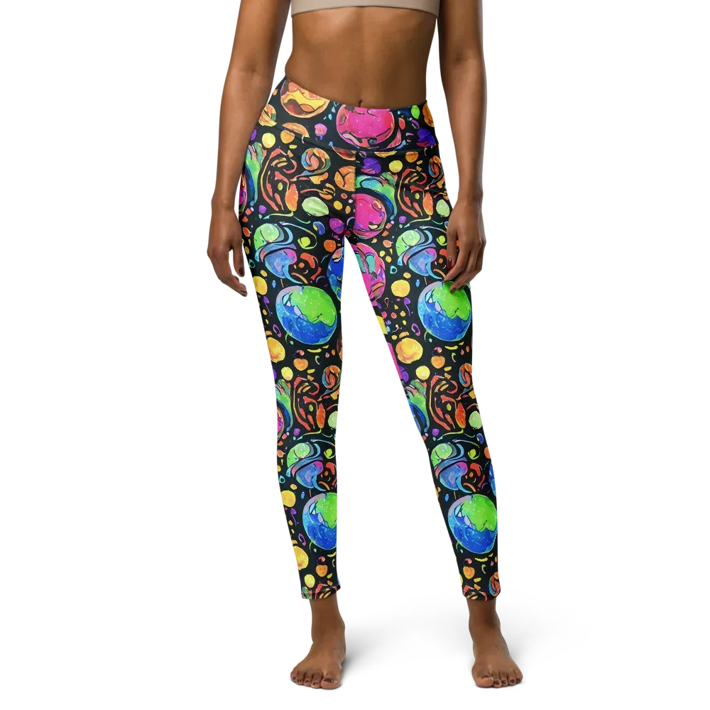 Planet Playground on Yoga Leggings — Front