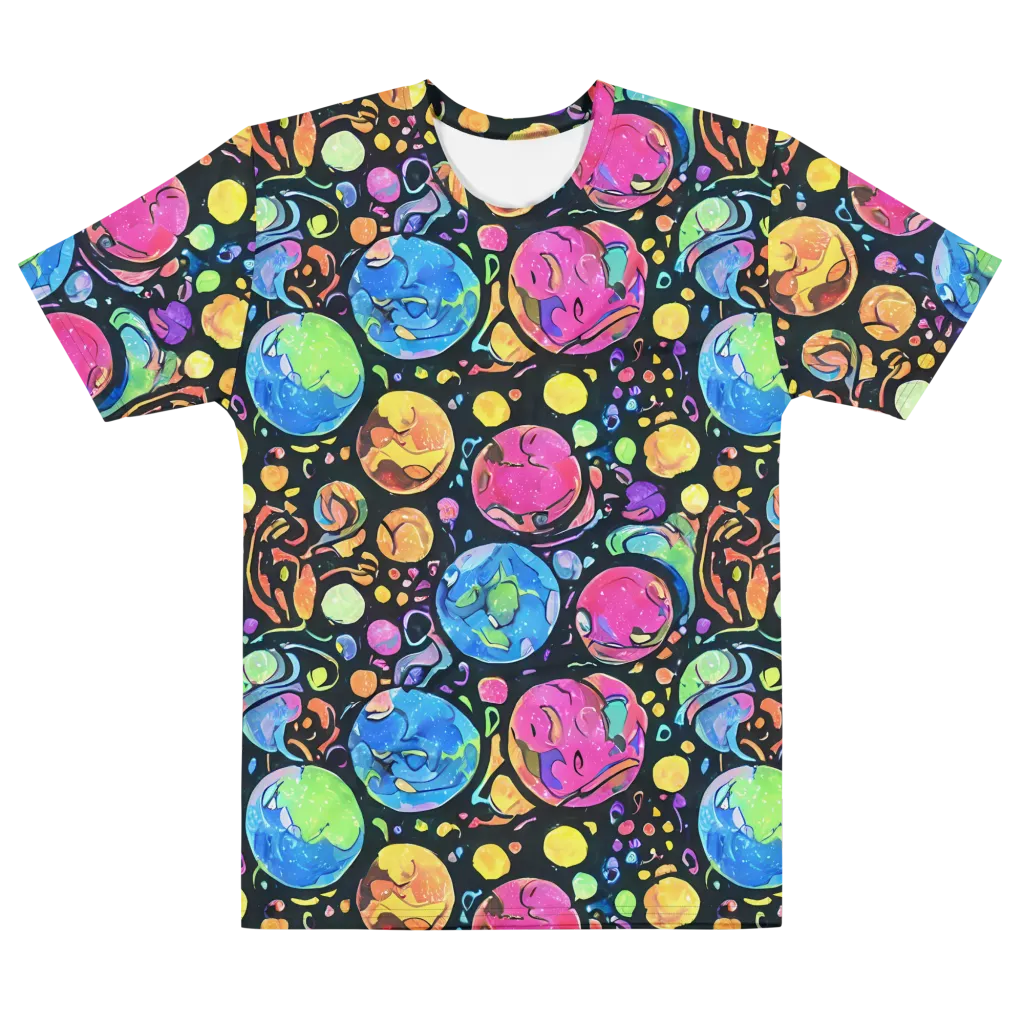 Planet Playground on Men's Cotton Crew Neck T-Shirt — Front