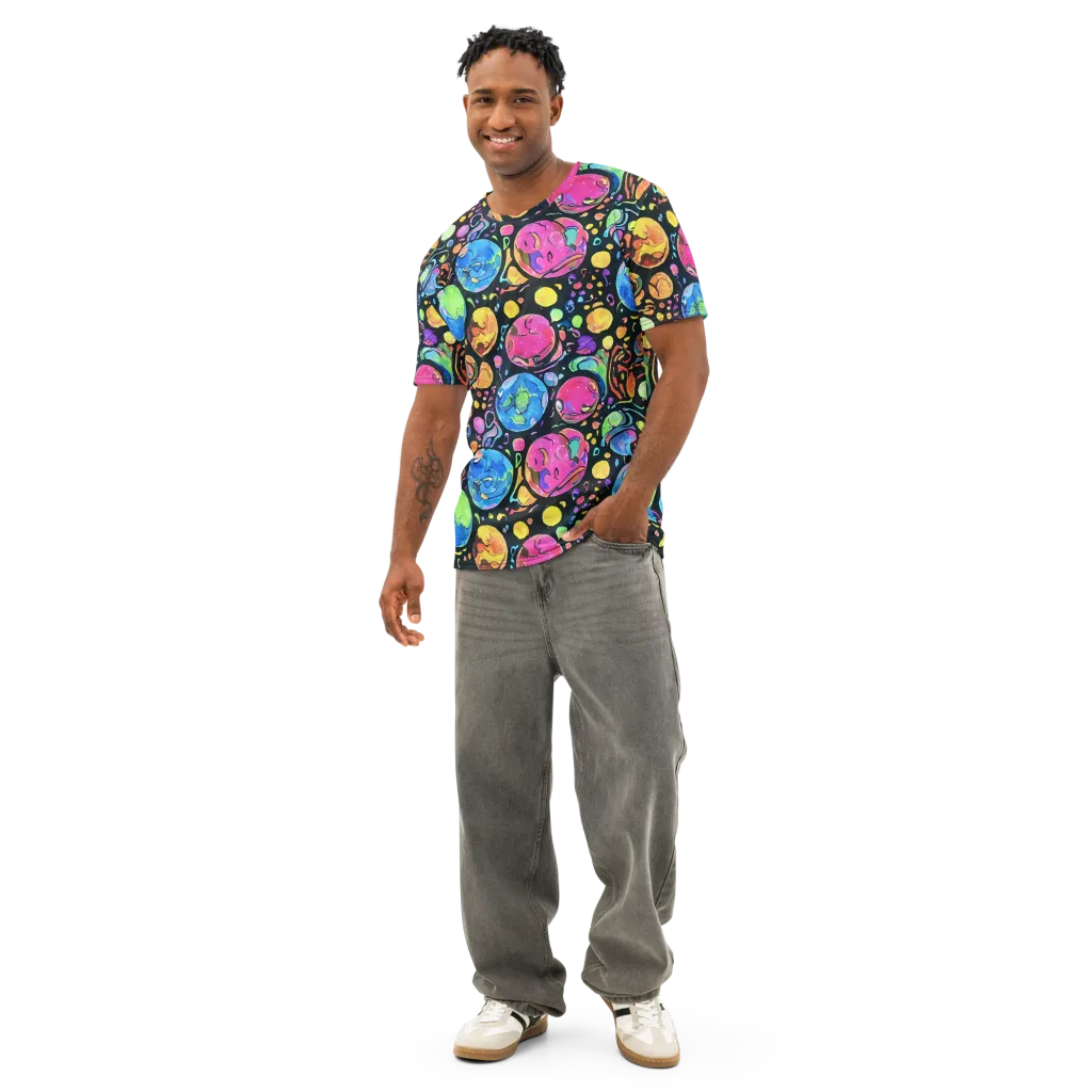 Planet Playground on Men's Cotton Crew Neck T-Shirt — Front