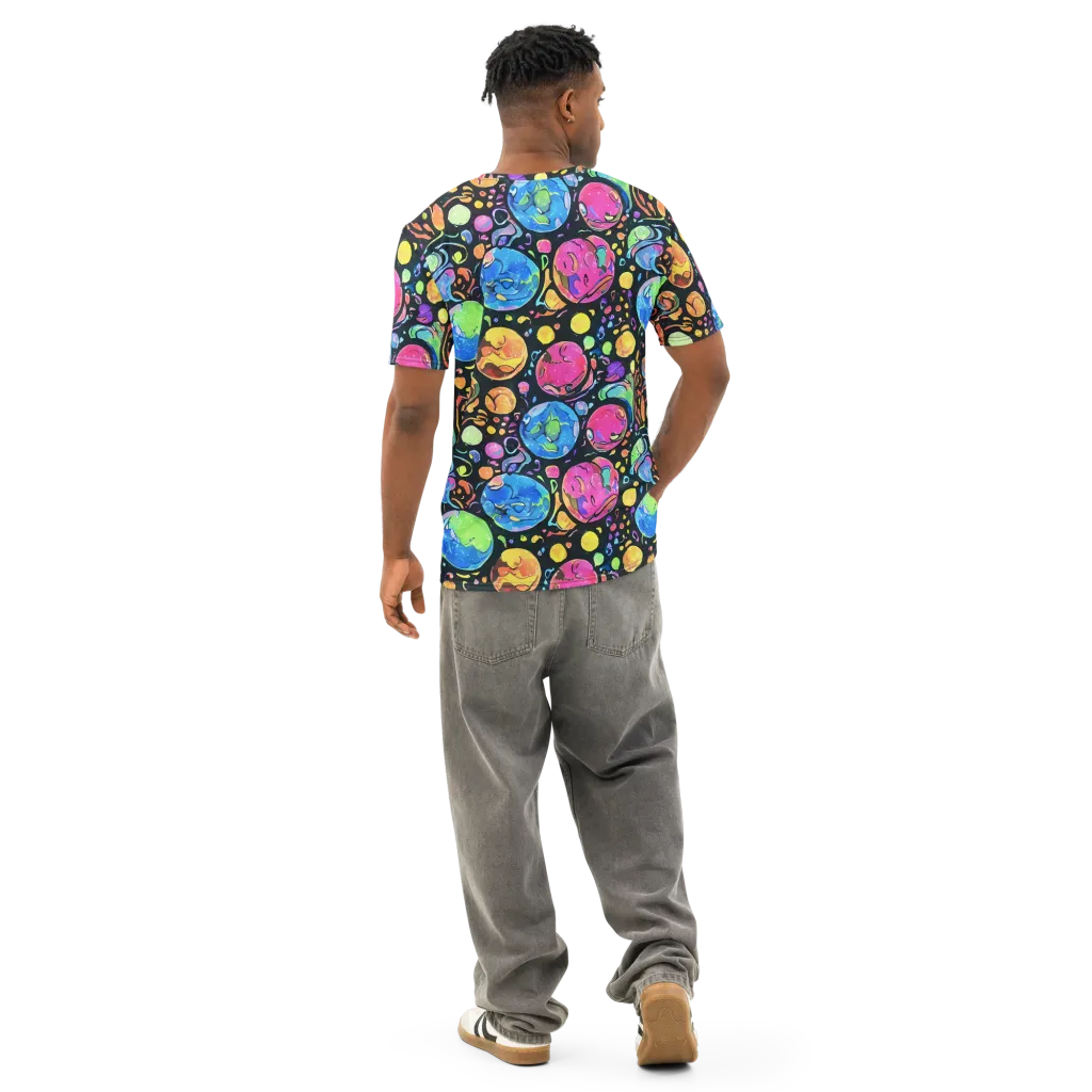 Planet Playground on Men's Cotton Crew Neck T-Shirt — Back