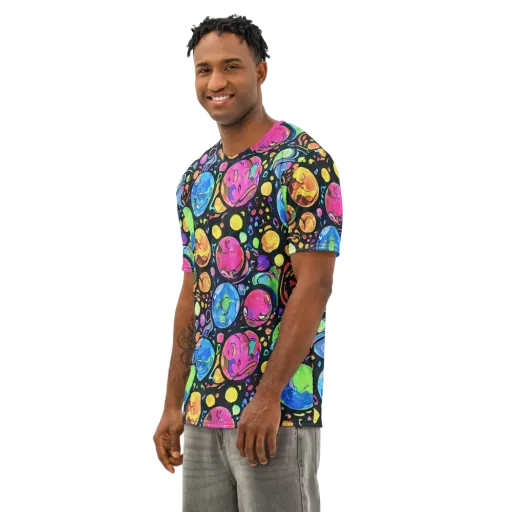 Planet Playground on a Men's Cotton Crew Neck T-Shirt