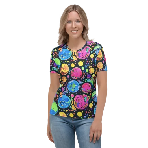 Planet Playground on a Women's Crew Neck T-Shirt