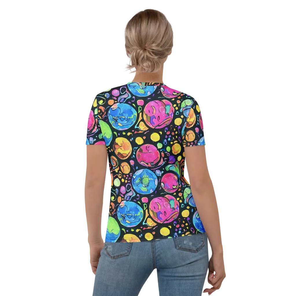Planet Playground on Women's Crew Neck T-Shirt — Back