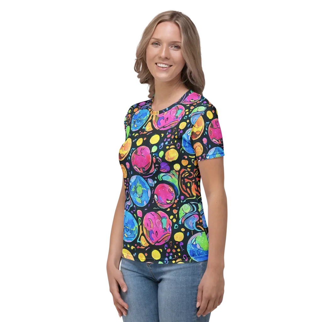 Planet Playground on Women's Crew Neck T-Shirt — Left