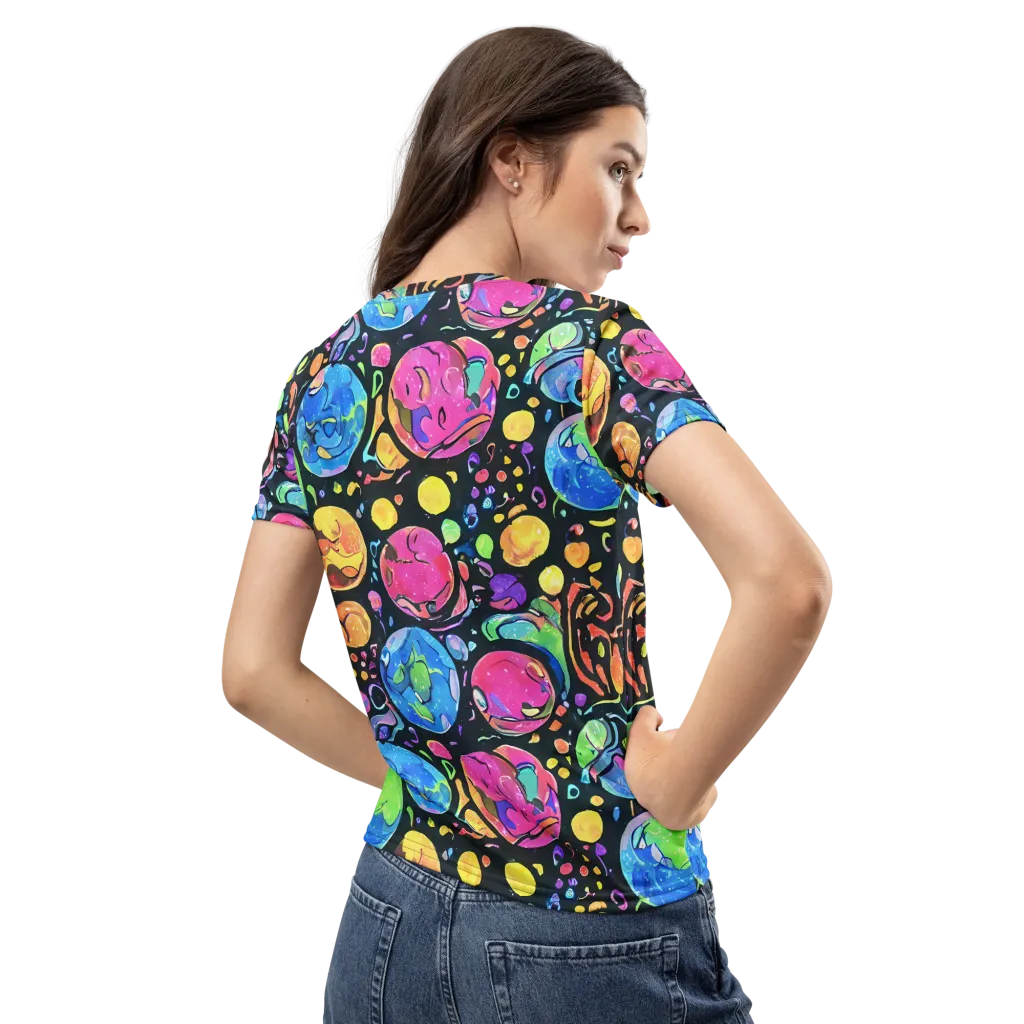 Planet Playground on Women's Crew Neck T-Shirt — Back