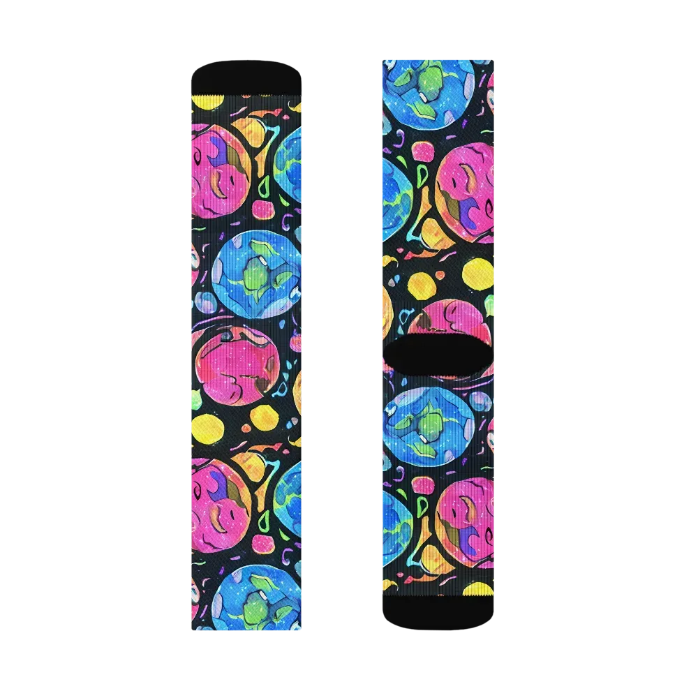 Planet Playground on Socks — Right Sock