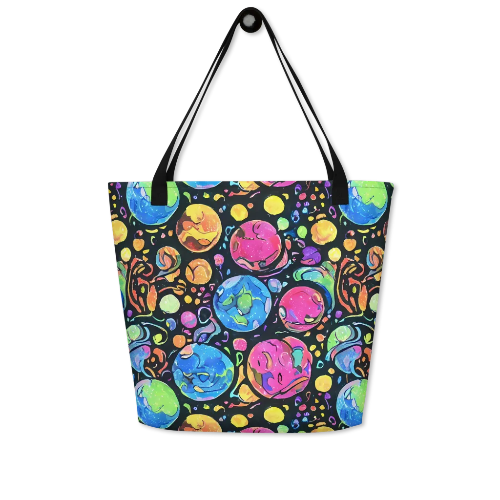 Planet Playground on Large Tote Bag W/ Pocket — Front