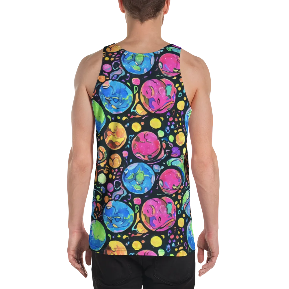Planet Playground on Men's Tank Top — Back