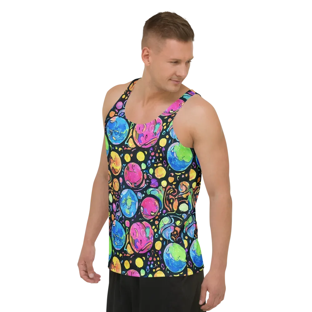Planet Playground on Men's Tank Top — Left Front