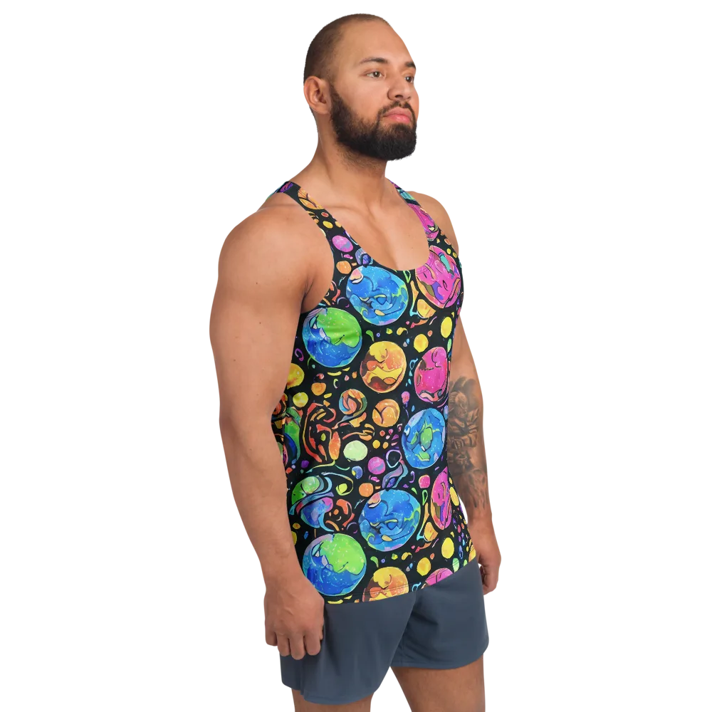 Planet Playground on Men's Tank Top — Right Front