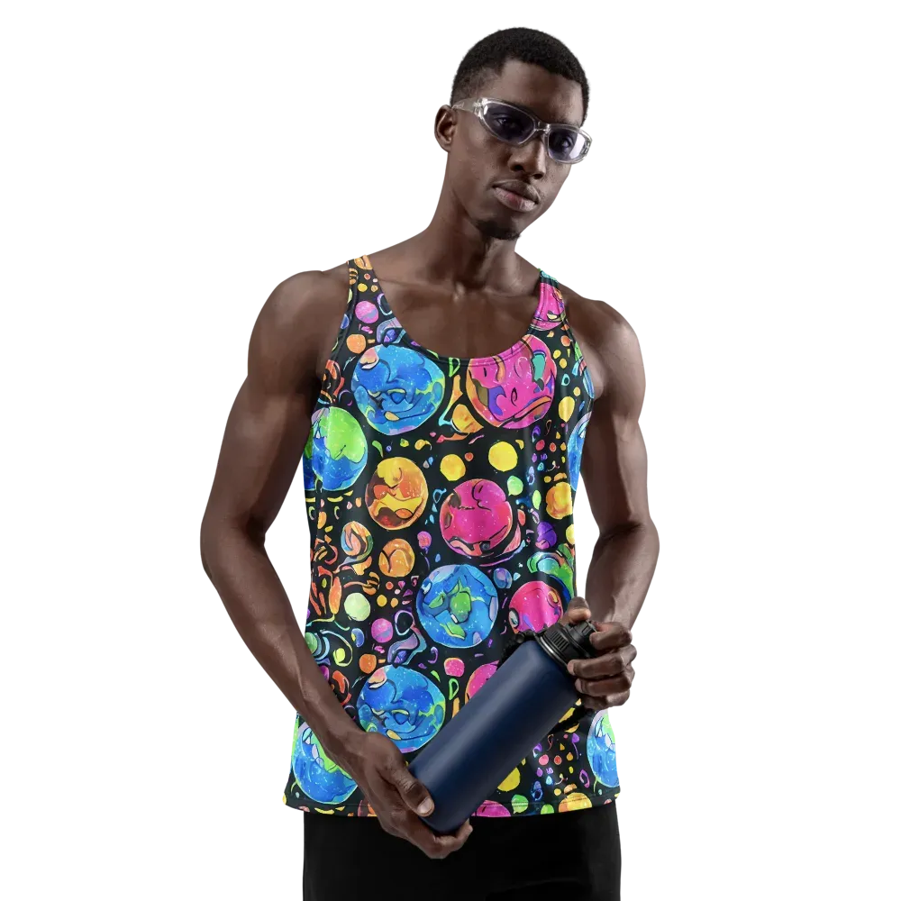 Planet Playground on Men's Tank Top — Front