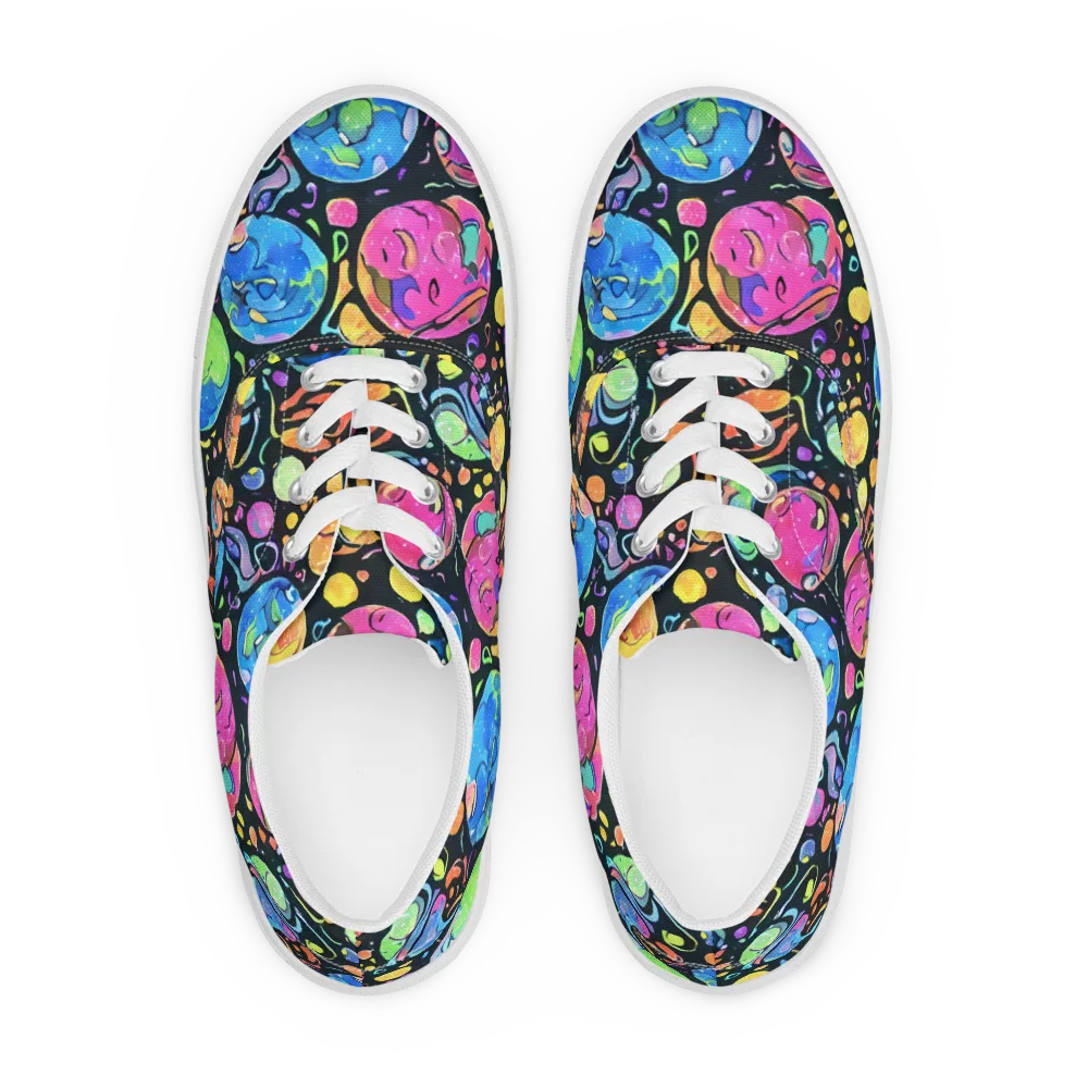 Planet Playground on Men's Lace-Up Canvas Shoes — Front