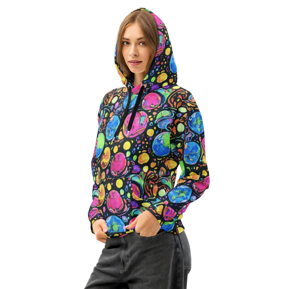 Planet Playground on Cotton Hoodie — Left Front