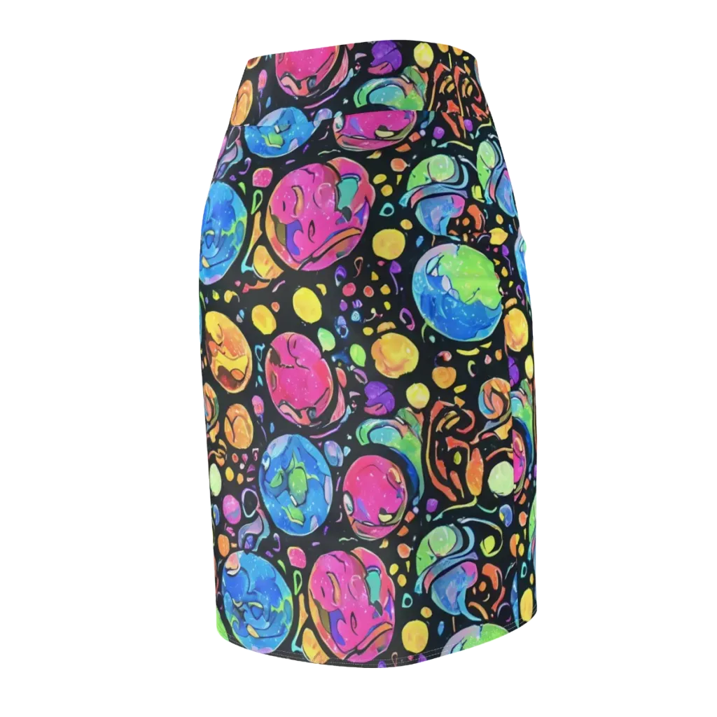 Planet Playground on Pencil Skirt — Back Side