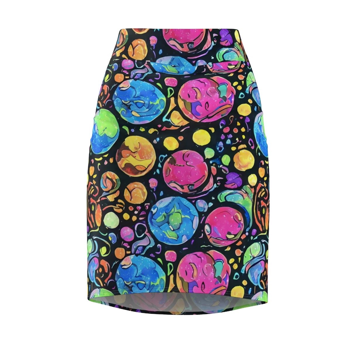 Planet Playground on Pencil Skirt — Front
