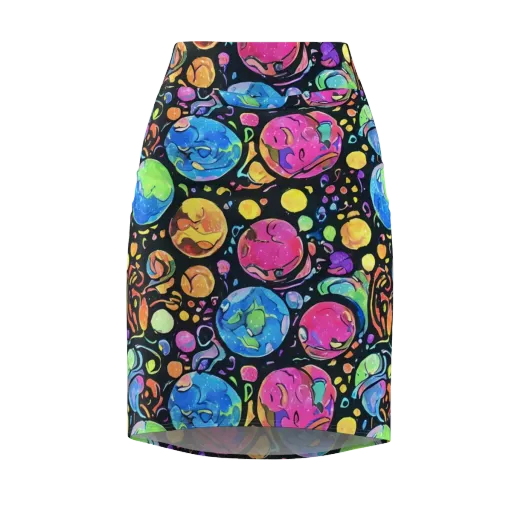 Planet Playground on a Pencil Skirt