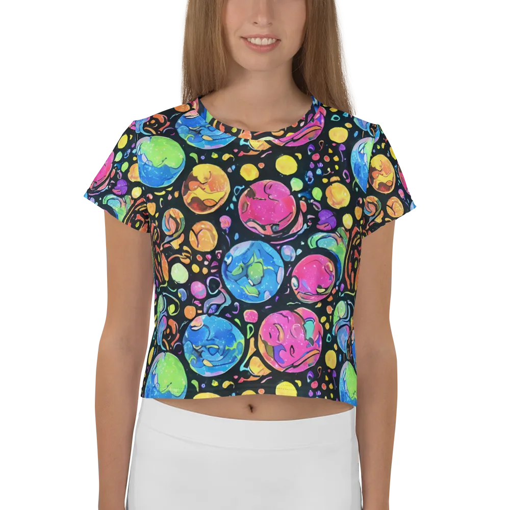 Planet Playground on Crop Tee — Front