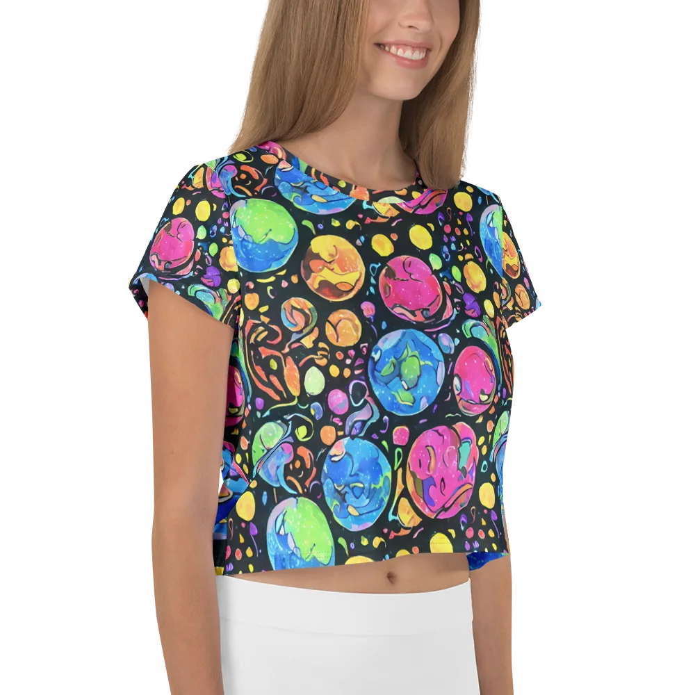 Planet Playground on Crop Tee — Right