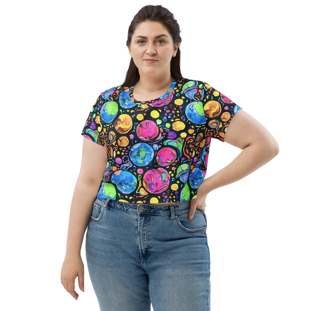 Planet Playground on Crop Tee — Front