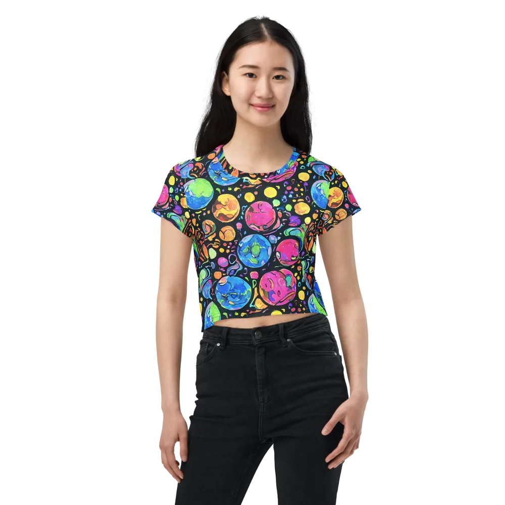 Planet Playground on Crop Tee — Front
