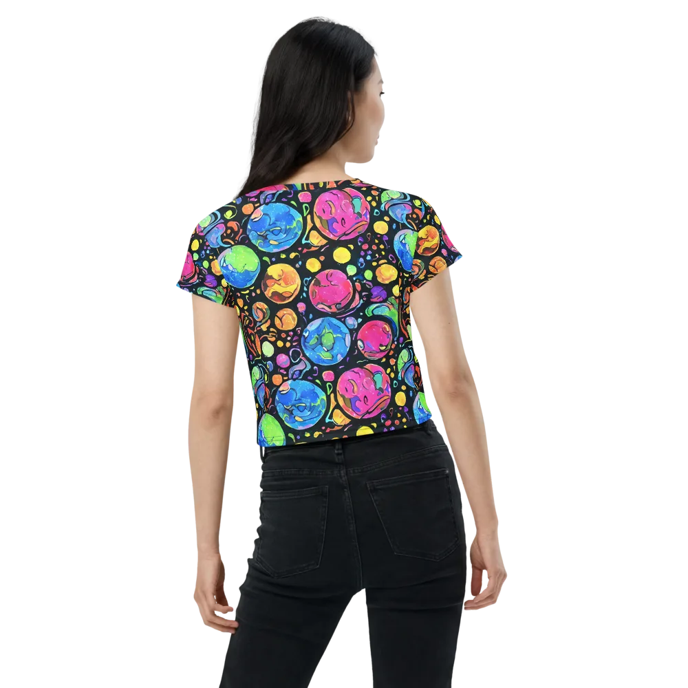 Planet Playground on Crop Tee — Back