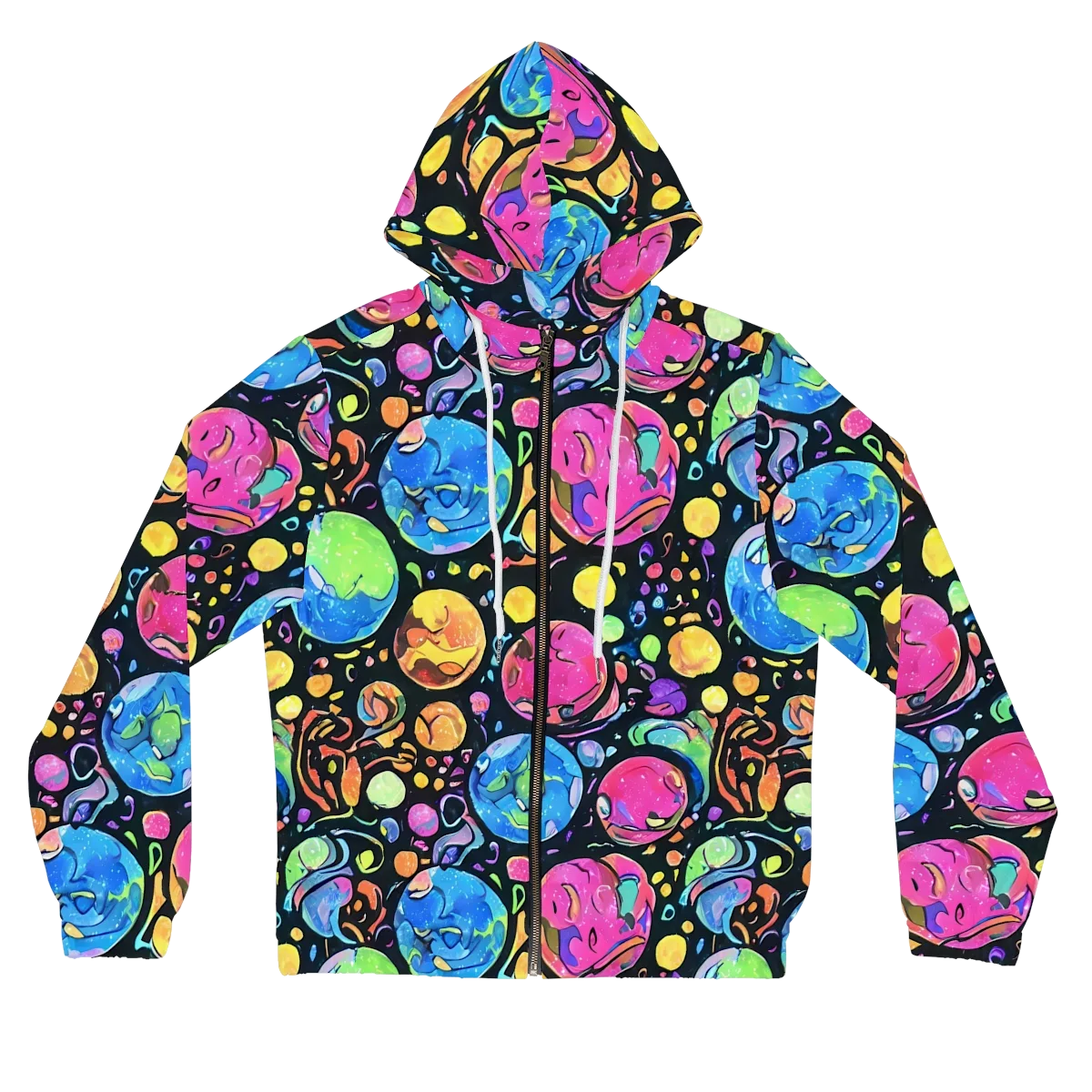 Planet Playground on Women's Full-Zip Hoodie — Front