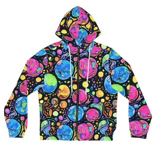 Planet Playground on a Women's Full-Zip Hoodie