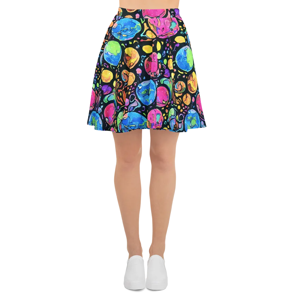 Planet Playground on Skater Skirt — Front