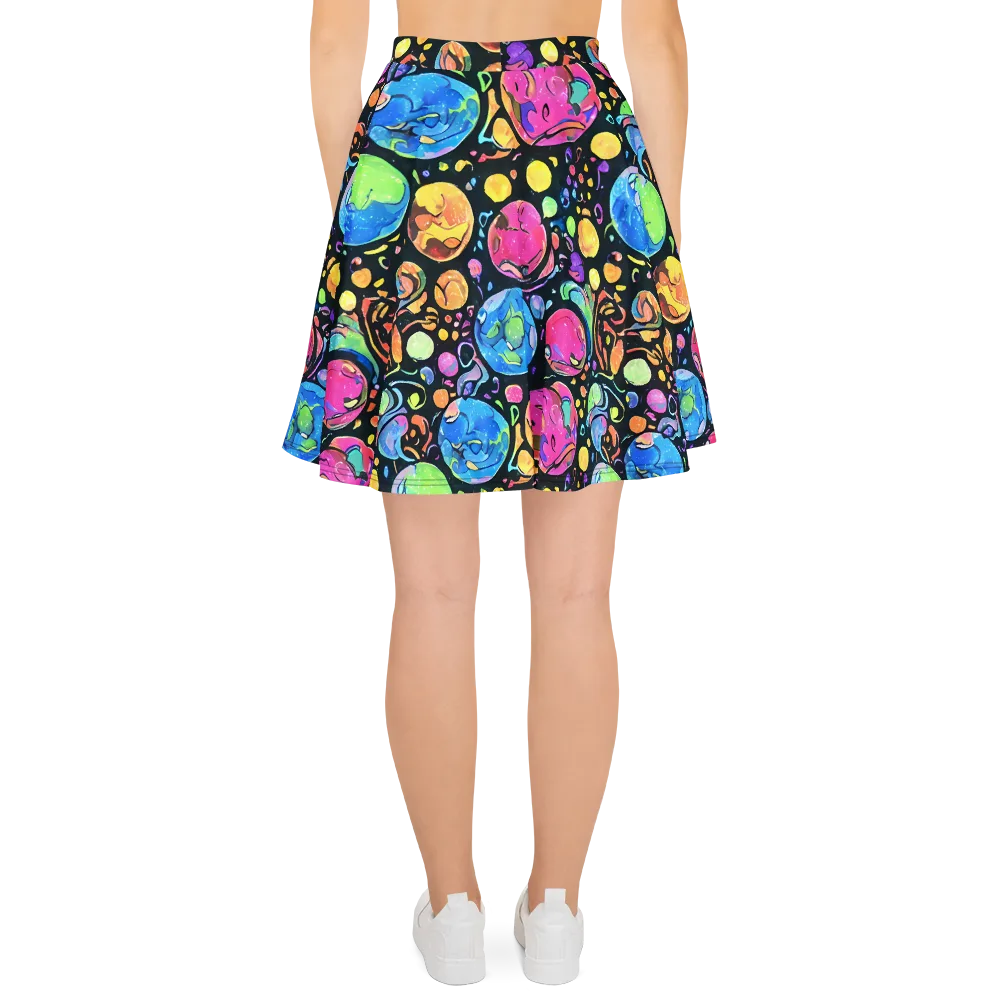 Planet Playground on Skater Skirt — Back