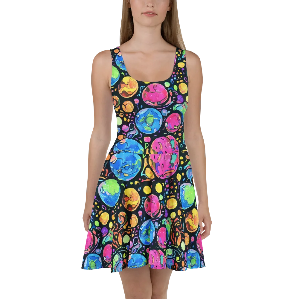 Planet Playground on Skater Dress — Front
