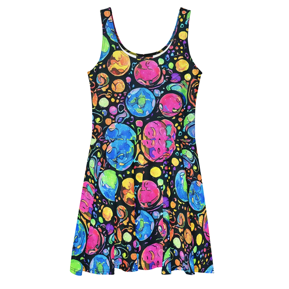Planet Playground on Skater Dress — Front