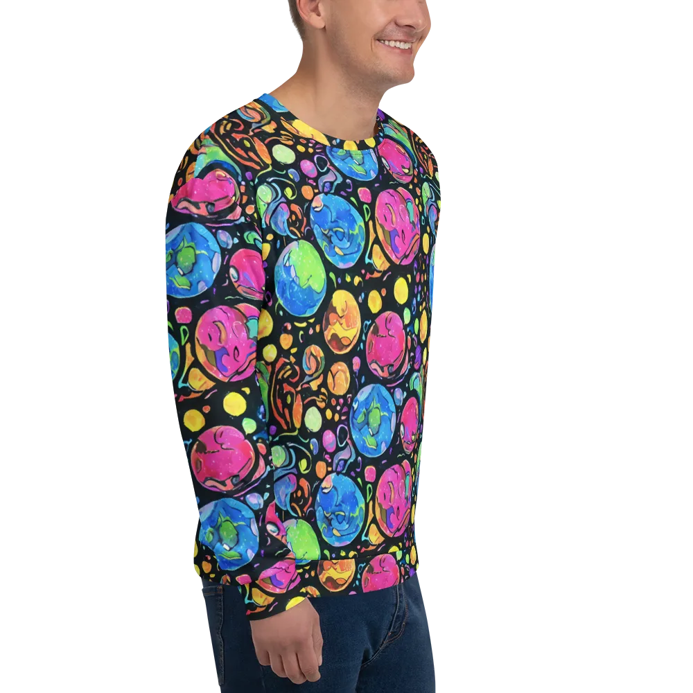 Planet Playground on Sweatshirt — Right Front