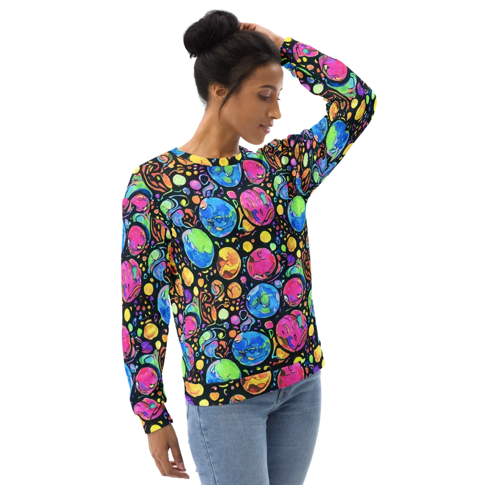 Planet Playground on Sweatshirt — Right Front
