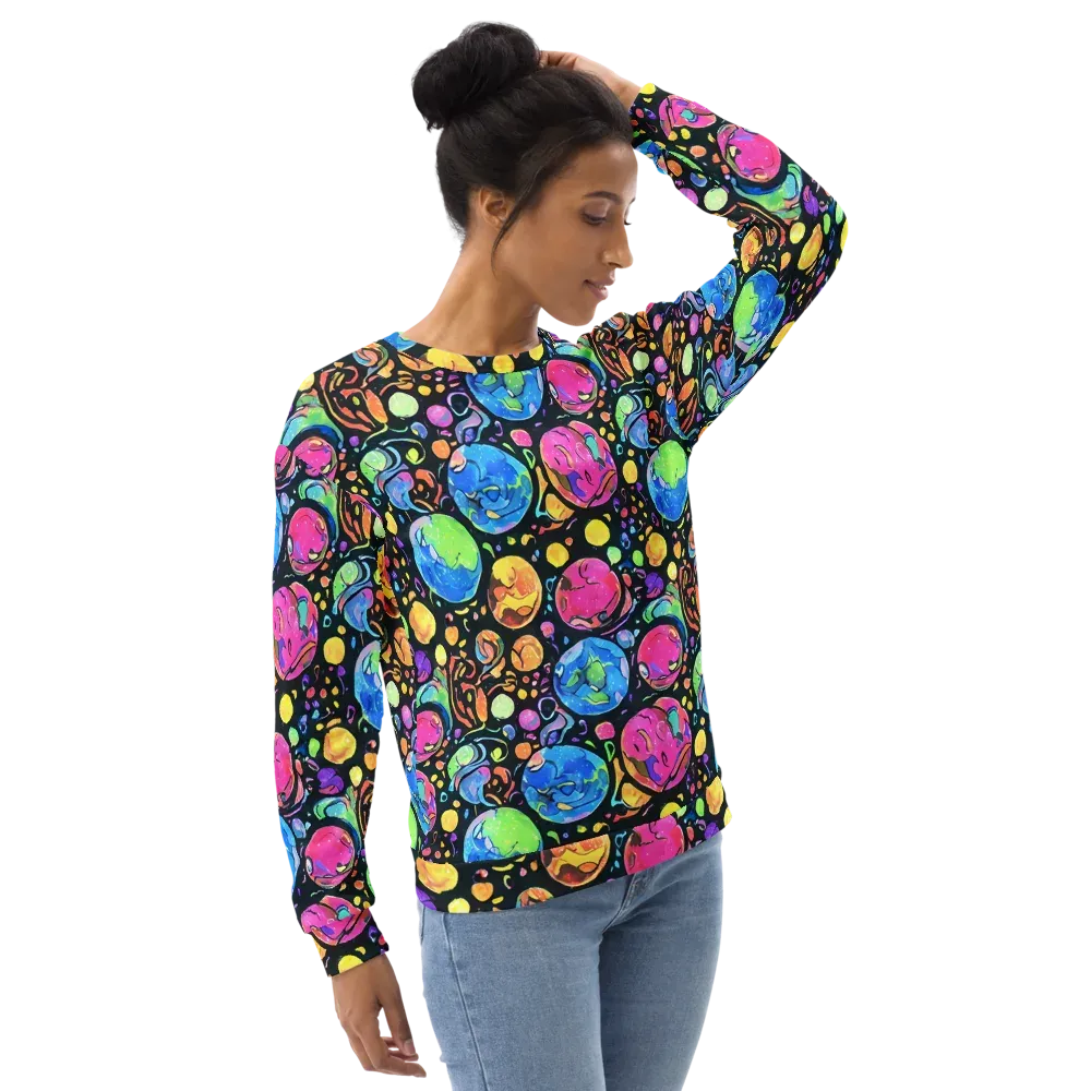 Planet Playground on Sweatshirt — Right Front